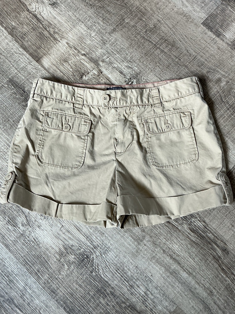 Vintage Ralph Lauren Tan Rolled Cuff Utility Shorts